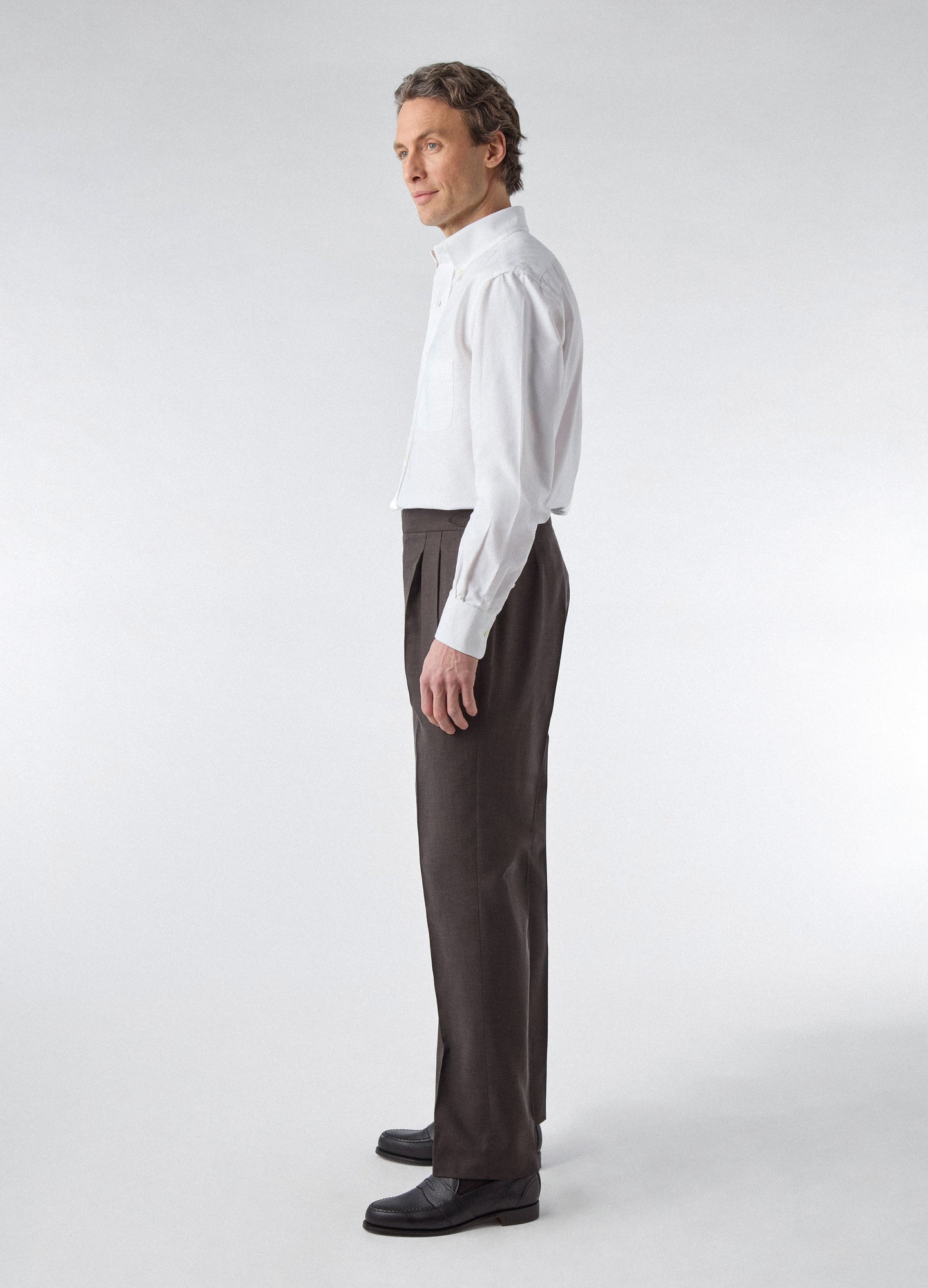 Don Wool/Silk/Linen Suit - Brown Berg & Berg